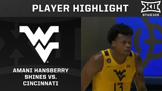 Amani Hansberry's MONSTER Double-Double vs. Cincinnati