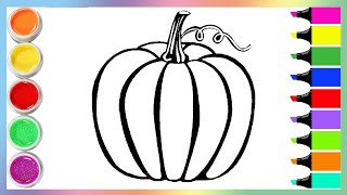 drawing a pumpkin for children / bolalar uchun qovoq chizish