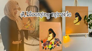 A blooming miracle #texturepainting #acrylicpainting #textureart #nusrin_hassan #artvideo