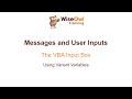 Excel VBA Online Course - 5.3.6 Using Variant Variables