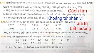 CÁC SỐ ĐẶC TRƯNG ĐO ĐỘ PHÂN TÁN《trang 88《Giải SGK Kết Nối 》Tìm giá trị bất thường》THẦY THÙY