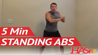 HASfit 5 Minute Standing Abs Workout - Standing Ab Exercises - Abdominal Exercise Standing Up
