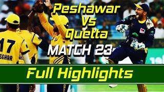 Peshawar Zalmi vs Quetta Gladiators I Full Highlights | Match 23 | HBL PSL
