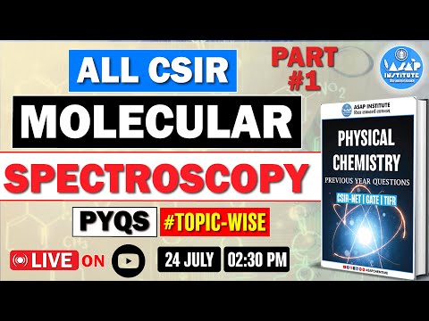 All Physical Chemistry PYQS CSIR-NET SUBJECT WISE | Part-04 | (Molecular spectroscopy) | #csirnet2024