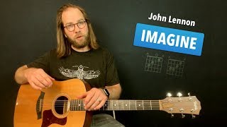 🎸 Imagine • Guitar lesson w/ chords & tabs (John Lennon)