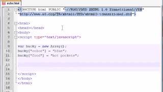 Beginner JavaScript Tutorial -- 35 -- Associative Arrays