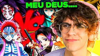 TA UMA PIK4 ISSO AQUI? | REACT - Luas Superiores VS. Hashiras | Combate de Rimas