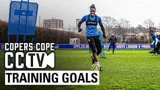 CCTV | ZAHA & AYEW TWO-TOUCH AND MILIVOJEVIC VOLLEY! CPFC Training