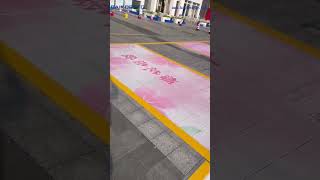 #wallpainting #wall #floor #ground Outdoor parking lot graffiti（4）~