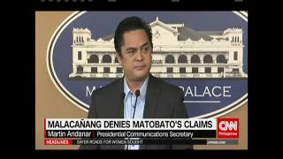 Malacañang denies Motabato's claims