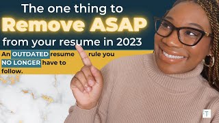 You Don't Need This on Your Resume Anymore - If You Have It, Remove It ASAP