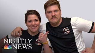 Sibling Olympians Matt And Becca Hamilton Compete In Curling | NBC Nightly News