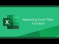 Mastering the Excel FILTER Function #excel  #filterfunction  #exceltricks