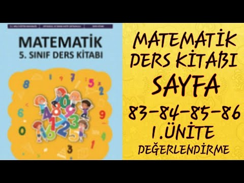 5.SINIF MATEMATİK MEB YAYINLARI SAYFA 83-84-85-86 // MATEMATİK DERS ...