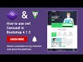 how to use owl carousel in bootstrap 4.1.3 | Owl Carousel Slider | Bootstrap 4 Tutorial (#6)