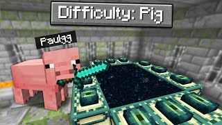 Speedrunning Minecraft But I Am A Pig...