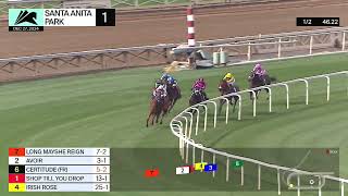 Long Mayshe Reign wins Race 1 on Friday, December 27 at Santa Anita Park