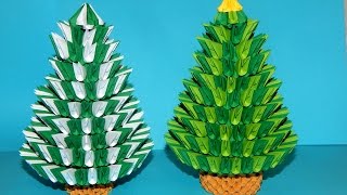 How to make 3d origami Christmas tree (2016) part 2