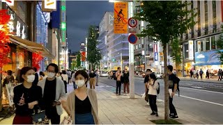 【4K】東京夜の散歩 - 銀座から新日本橋まで、2020