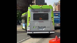 ⁴ᴷ CTtransit Hartford Region: On Board 2014 Nova Bus LFXA HEV on Route 101 #shorts