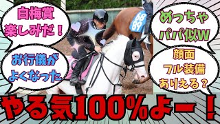 【ゴージャス】白梅賞…次走決定！！やる気全開な様子♡に対する競馬好きの反応【競馬の反応集】