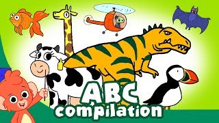 ABC's Learning for Kids | Animal ABC | Dinosaurs ABC | Alphabet cartoon compilation