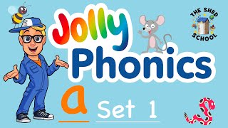 (a) JOLLY PHONICS Set 1 LEARN PHONICS by The Shed School