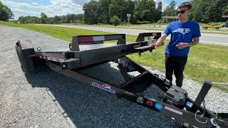 NC Trailers: 7x20 metal deck full power tilt equipment/car hauler trailer