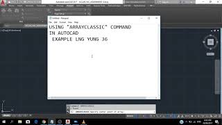 "ARRAYCLASSIC" command in AutoCAD