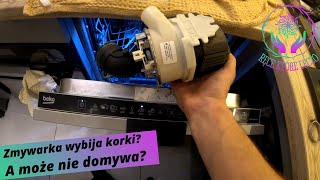 Zmywarka Beko wymiana pompy myjącej oraz grzałki | Zmywarka nie domywa i wywala korki