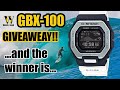 GIVEAWAY WINNER of the GBX-100 G-Shock is.....