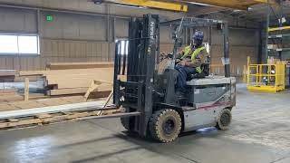 GovDeals: Nissan 50 5000 Lb Electric Solid Tire Forklift