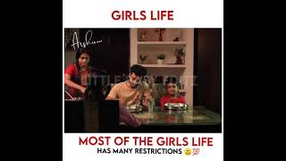 Girls life whatsappstatus| Girls restrictions| Girls sufferings| Girls sad status| Girls reality|