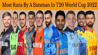 Most Runs in T20 World Cup 2022 || Most Runs By A Batsman In T20 World Cup 2022