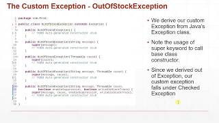 Java Exceptions - How to Create Custom Exceptions | Java Tutorial Part 1 #012