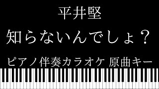 【ピアノ カラオケ】知らないんでしょ？ / 平井堅【原曲キー】