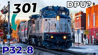 Chasing Amtrak Dash 8 on the Monon Sub w/ 301 Mid DPU!