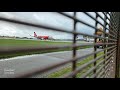 Spot celah lubang jaring. AirAsia 9M-AGC Takeoff. Airbus A320-216 at Sultan Mahmud Airport WMKN