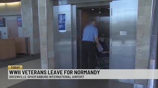 WWII veterans depart GSP airport for Normandy