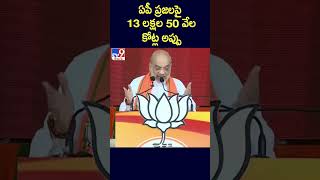 ఏపీ ప్రజలపై 13 లక్షల 50 వేల కోట్ల అప్పు : Amit Shah - TV9