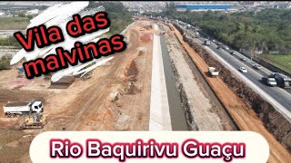 Rio Baquirivu Guaçu canalização. #evolução #canalização #guarulhos #córrego #dji #djiair3 #rio