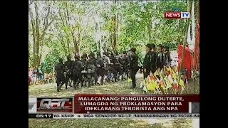 QRT: Malacañang: Pang. Duterte, lumagda ng proklamasyon para ideklarang terorista ang NPA