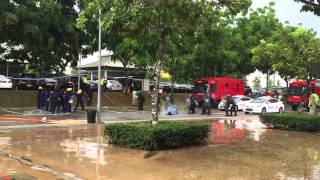 Singapore police demonstration