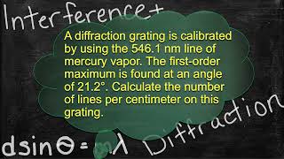Physics Interference and Diffraction Problem Solver - Solving Diffraction Grating Problems 8