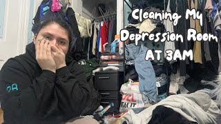 Deep Cleaning My Extremely Messy Room at 3AM! Clean My Depression Room With Me| Declutter \u0026 Organize