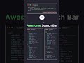 Search bar using html css js #webdevelopment #html #css #javascript