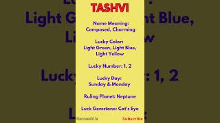 Tashvi Name Meaning #shorts #namemeaning  #tashvi