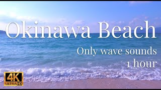 沖縄のキレイなビーチ！波の音のみのリラックスBGM（睡眠・読書・カフェ・勉強・作業用）Relaxing Beach Video