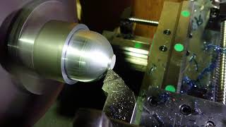 汎用旋盤改造CNC化(General-purpose lathe remodeling CNC)（Mach3 Turn)アール加工テストS45C。(Mach3 Turn)