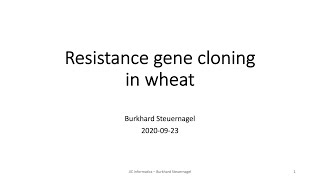 Webinar: Resistance gene cloning in wheat